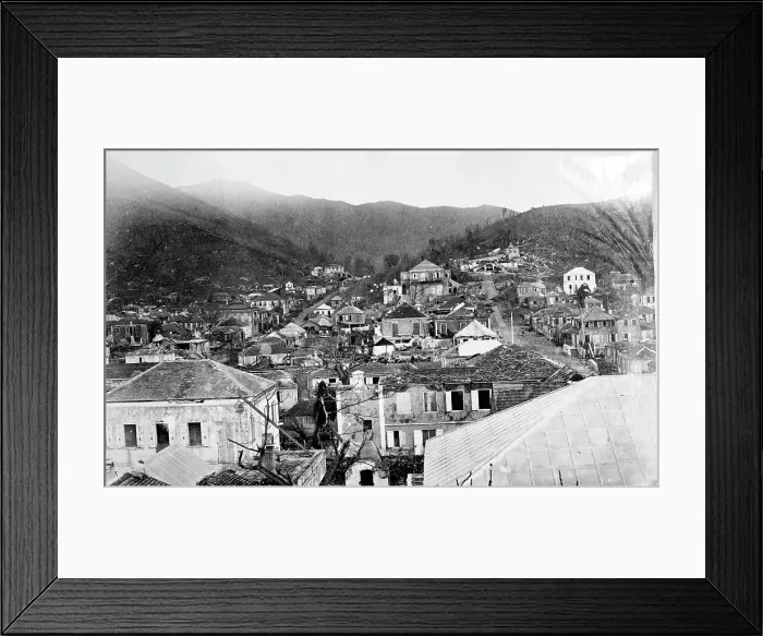 Framed Print : Charlotte Amalia, St. Thomas, West Indies after a hurricane Framed Print : Charlotte Amalia, St. Thomas, West Indies after a hurricane
