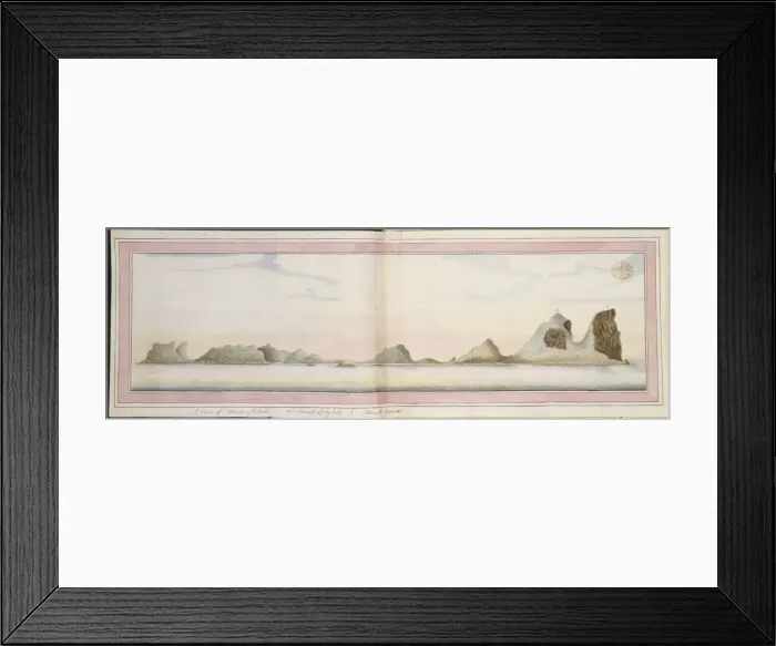 Framed Print : A View of the coastline on the western side of Lord Howe Isl