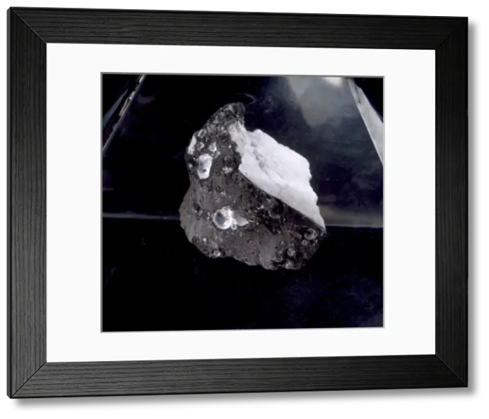 Framed Print : Anorthosite breccia, moon rock Framed Print : Anorthosite breccia, moon rock