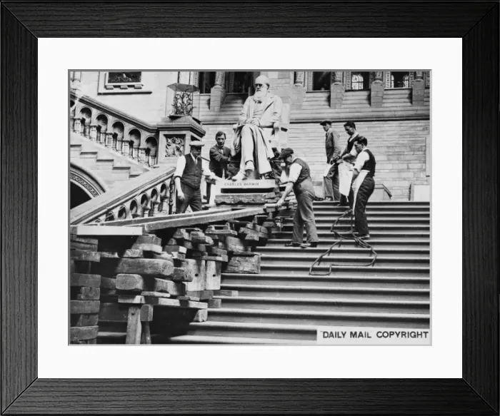 Framed Print : Darwin statue, September 1927 Framed Print : Darwin statue, September 1927