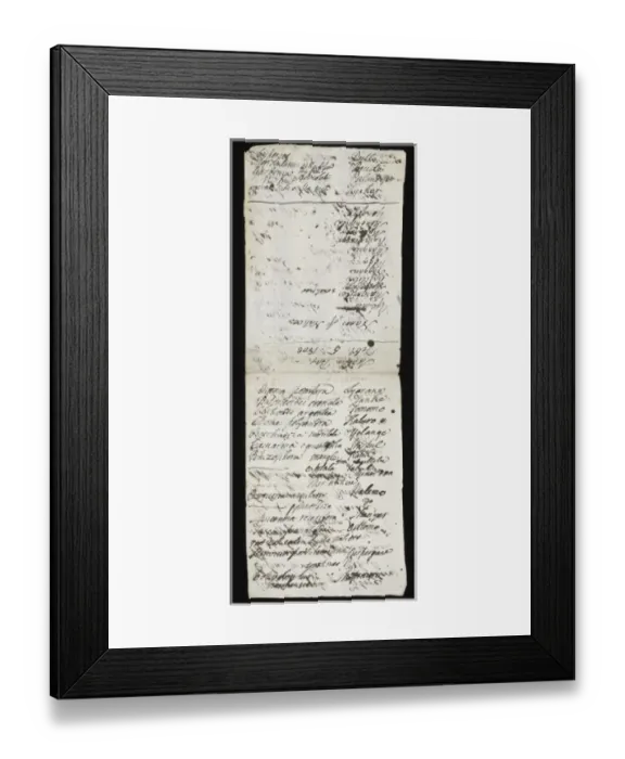 Framed Print : Manuscript page from Robert Browns diary