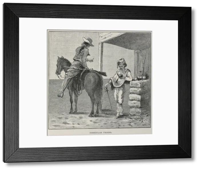 Framed Print : Irregular troops illustration Framed Print : Irregular troops illustration