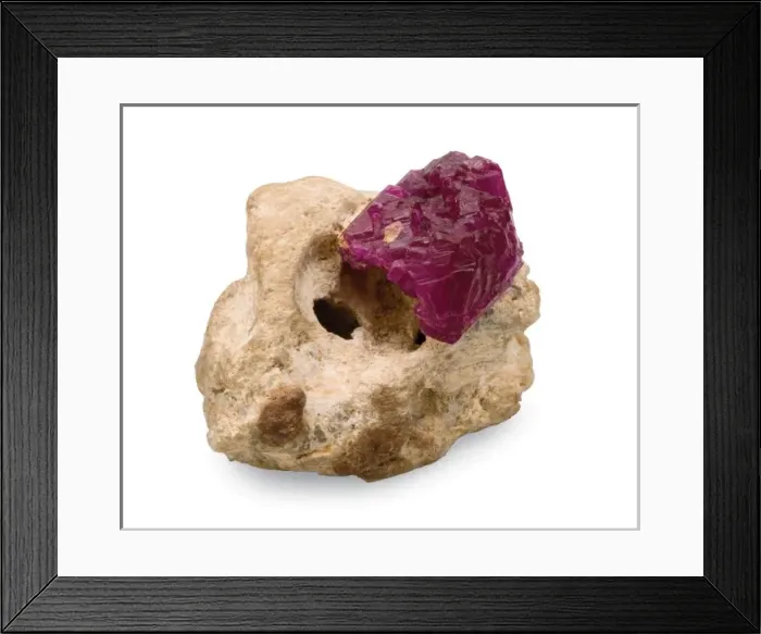 Framed Print : Natural ruby in marble Framed Print : Natural ruby in marble