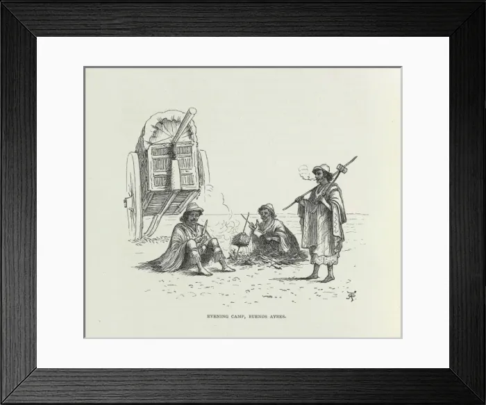 Framed Print : Evening Camp, Buenos Aires Framed Print : Evening Camp, Buenos Aires