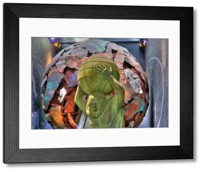 Framed Print : Atlas. Model of the titan Atlas in the Visions of Earth gallery at the Framed Print : Atlas. Model of the titan Atlas in the Visions of Earth gallery at the