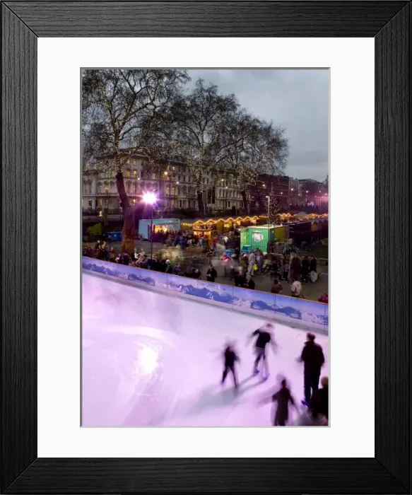 Framed Print : The ice rink at the Natural History Museum, London Framed Print : The ice rink at the Natural History Museum, London