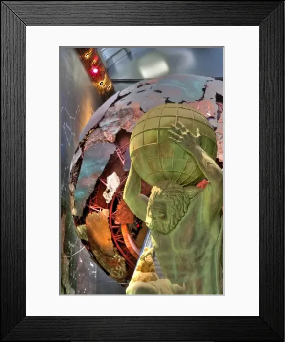 Framed Print : Atlas. Model of the titan Atlas in the Visions of Earth gallery at the Framed Print : Atlas. Model of the titan Atlas in the Visions of Earth gallery at the