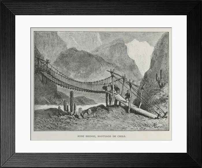 Framed Print : Hide bridge illustration Framed Print : Hide bridge illustration