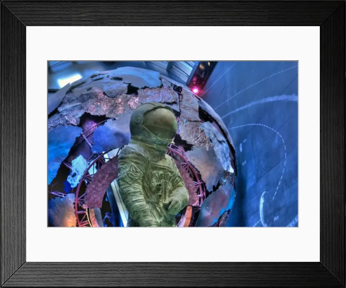 Framed Print : Astronaut. A model astronaut, on display in the Visions of Earth gallery Framed Print : Astronaut. A model astronaut, on display in the Visions of Earth gallery