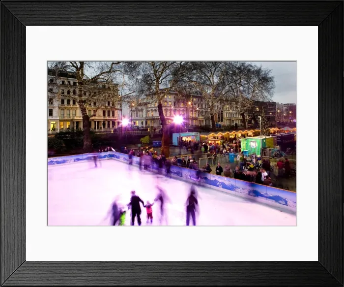 Framed Print : The ice rink at the Natural History Museum, London Framed Print : The ice rink at the Natural History Museum, London