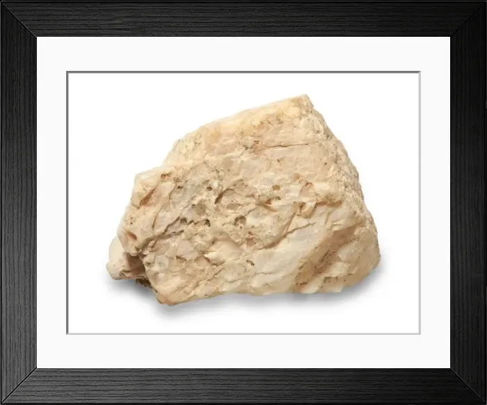 Framed Print : Feldspar, collected by Dr Benza c.1837. NHM specimen number: BM 650 Framed Print : Feldspar, collected by Dr Benza c.1837. NHM specimen number: BM 650