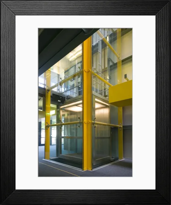 Framed Print : The Darwin Centre lift Framed Print : The Darwin Centre lift