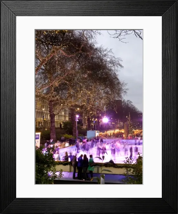 Framed Print : The ice rink at the Natural History Museum, London Framed Print : The ice rink at the Natural History Museum, London