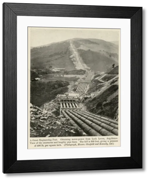 Framed Print : View of pipe-lines at Loch Leven, Argyllshire Framed Print : View of pipe-lines at Loch Leven, Argyllshire