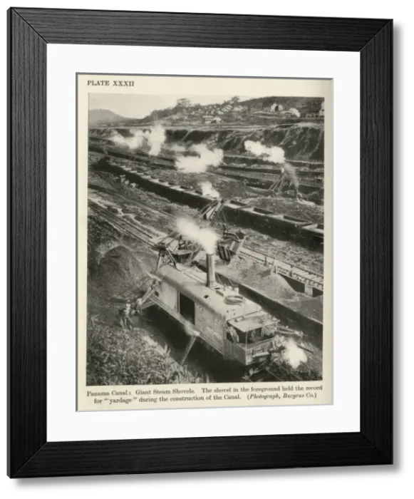 Framed Print : Panama Canal: giant steam shovels Framed Print : Panama Canal: giant steam shovels