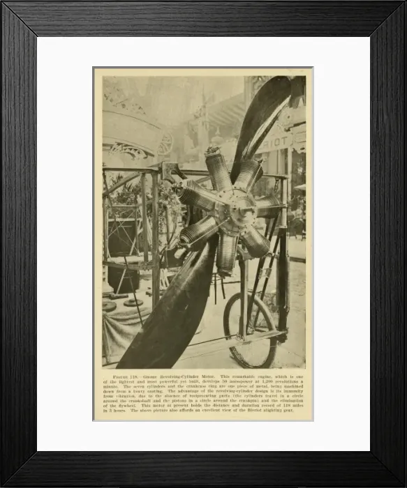 Framed Print : Gnome revolving-cylinder motor Framed Print : Gnome revolving-cylinder motor