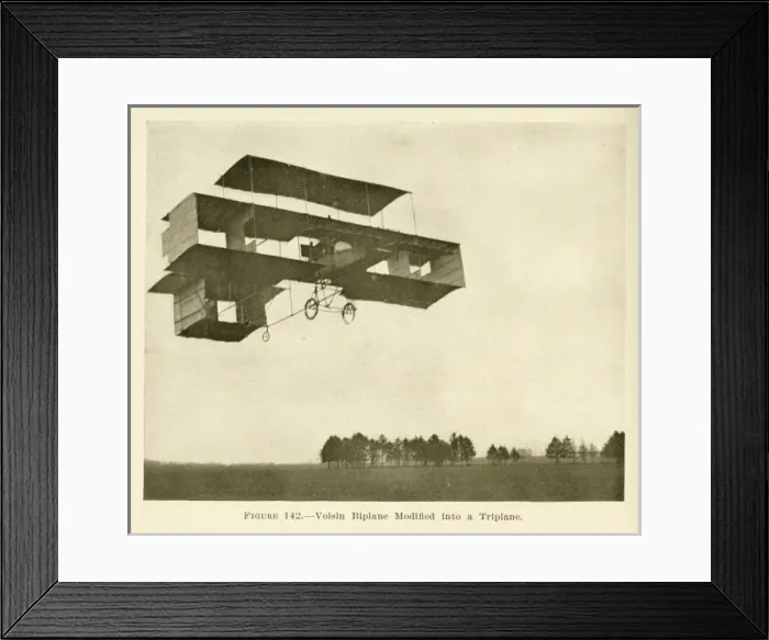Framed Print : Voisin biplane modified into a Triplane Framed Print : Voisin biplane modified into a Triplane