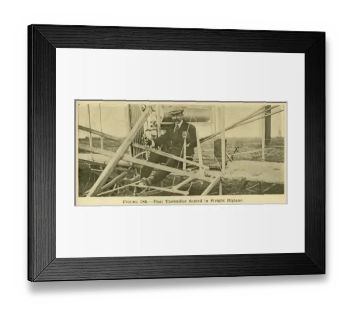 Framed Print : Paul Tissandier seated in Wright biplane Framed Print : Paul Tissandier seated in Wright biplane