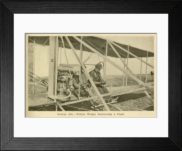 Framed Print : Wilbur Wright instructing a pupil