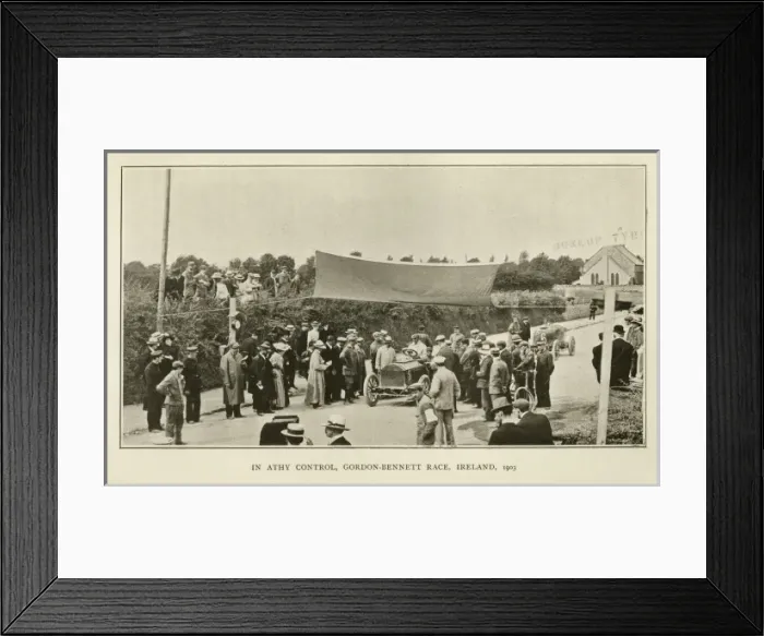 Framed Print : In Athy Control, Gordon-Bennett Race, Ireland, 1903 Framed Print : In Athy Control, Gordon-Bennett Race, Ireland, 1903