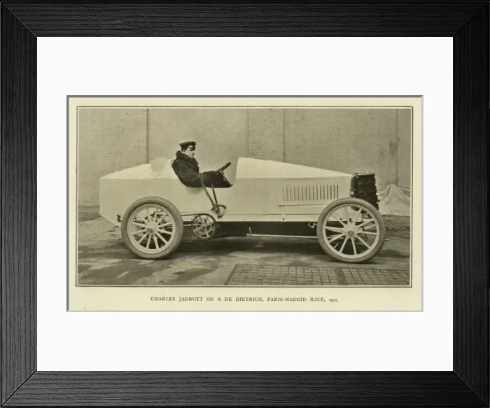 Framed Print : Charles Jarrott on a De Dietrich, Paris-Madrid Race, 1903 Framed Print : Charles Jarrott on a De Dietrich, Paris-Madrid Race, 1903