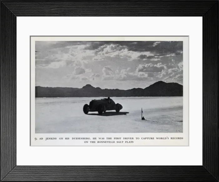 Framed Print : A B Jenkins on his Duesenbeg Framed Print : A B Jenkins on his Duesenbeg