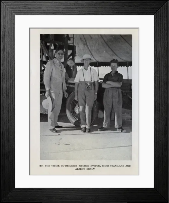 Framed Print : George Eyston, Chris Stanland and Albert Denly Framed Print : George Eyston, Chris Stanland and Albert Denly