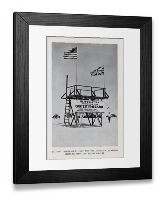 Framed Print : Observation post for the officials Framed Print : Observation post for the officials