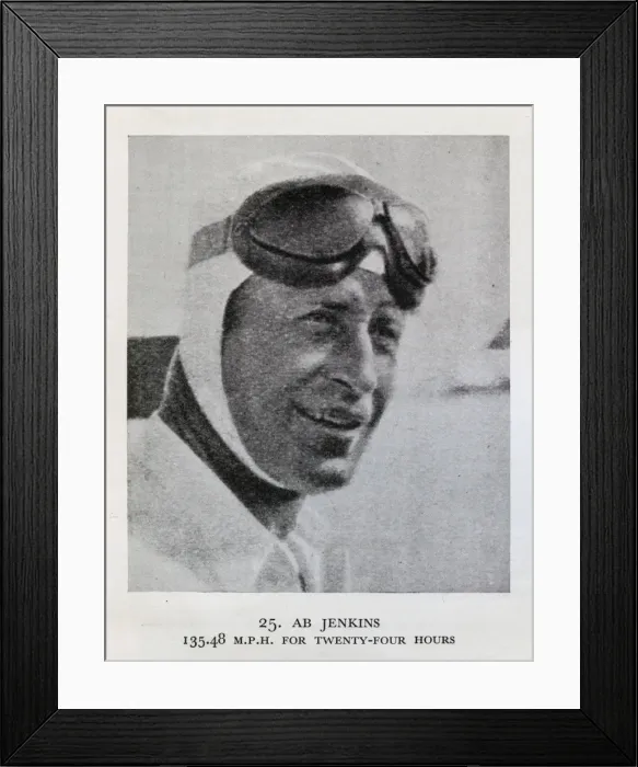 Framed Print : A B Jenkins: 135. 48 mph for 24 hours Framed Print : A B Jenkins: 135. 48 mph for 24 hours