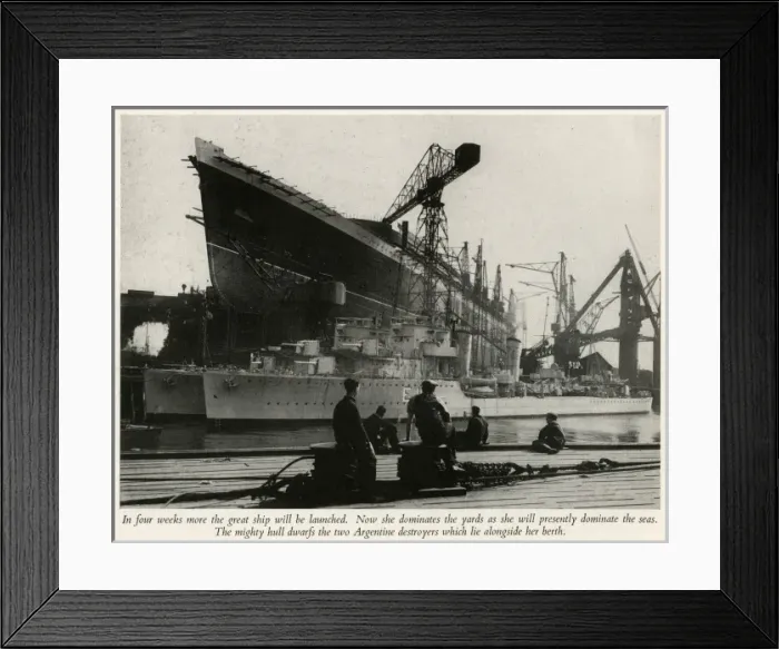 Framed Print : Queen Elizabeth in her ship yard Framed Print : Queen Elizabeth in her ship yard