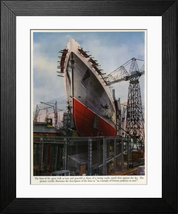 Framed Print : The Queen Elizabeth in her ship yard Framed Print : The Queen Elizabeth in her ship yard