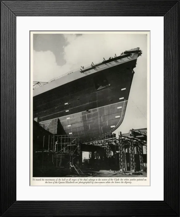 Framed Print : Patches painted on the bow of the Queen Elizabeth Framed Print : Patches painted on the bow of the Queen Elizabeth