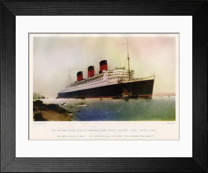 Framed Print : Cunard White Star Liner Queen Mary Framed Print : Cunard White Star Liner Queen Mary