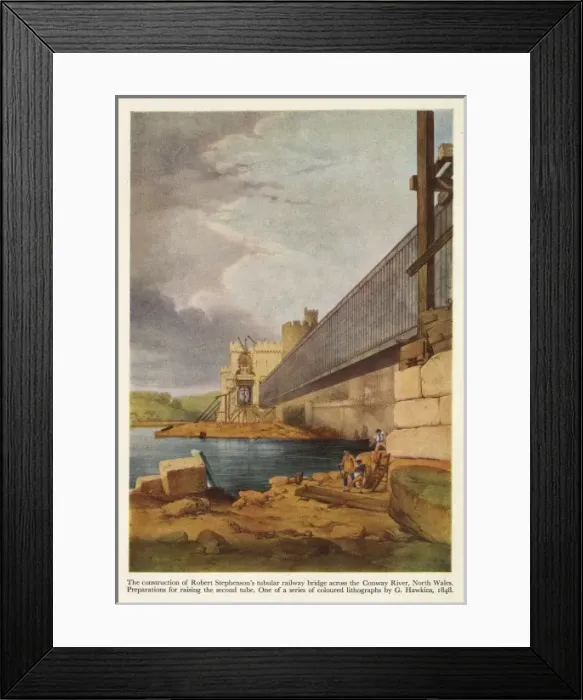 Framed Print : Stephensons Railway bridge across the Conway River Framed Print : Stephensons Railway bridge across the Conway River