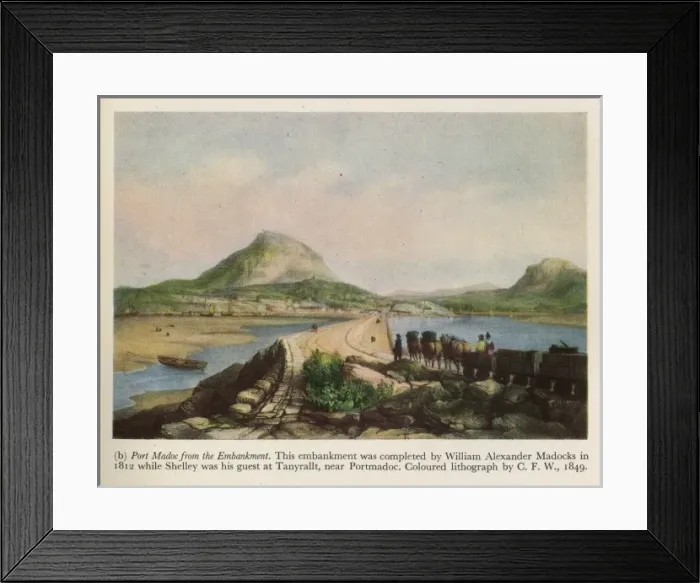 Framed Print : Port Madoc from the Embankment Framed Print : Port Madoc from the Embankment