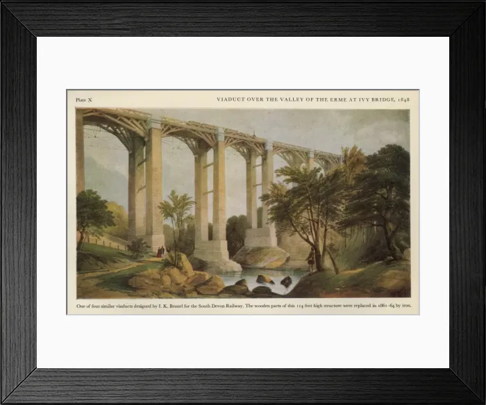 Framed Print : Viaduct over the valley of the Erme at Ivy Bridge Framed Print : Viaduct over the valley of the Erme at Ivy Bridge