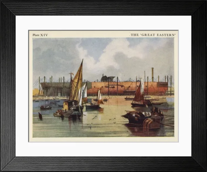 Framed Print : Great Eastern on the stocks - Millwall Framed Print : Great Eastern on the stocks - Millwall
