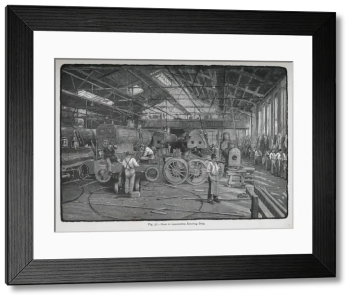 Framed Print : View in locomotive erecting shop Framed Print : View in locomotive erecting shop
