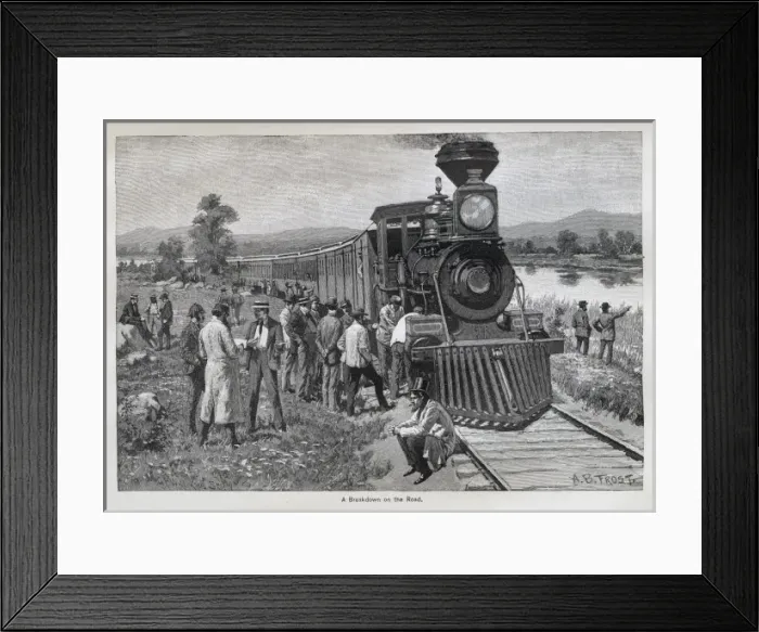 Framed Print : A breakdown on the road Framed Print : A breakdown on the road