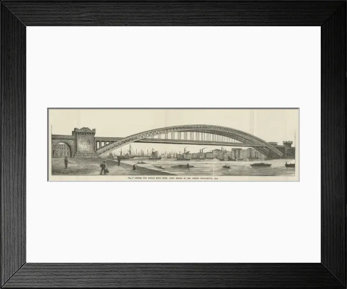 Framed Print : Design for Tower Bridge by Joseph Bazalgette Framed Print : Design for Tower Bridge by Joseph Bazalgette