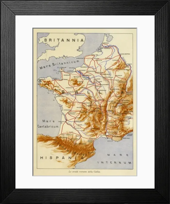 Framed Print : The Roman roads of Gaul Framed Print : The Roman roads of Gaul