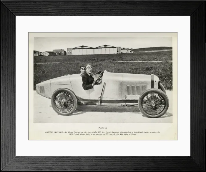 Framed Print : Sir Henry Segrave on the Sunbeam at Brooklands Framed Print : Sir Henry Segrave on the Sunbeam at Brooklands