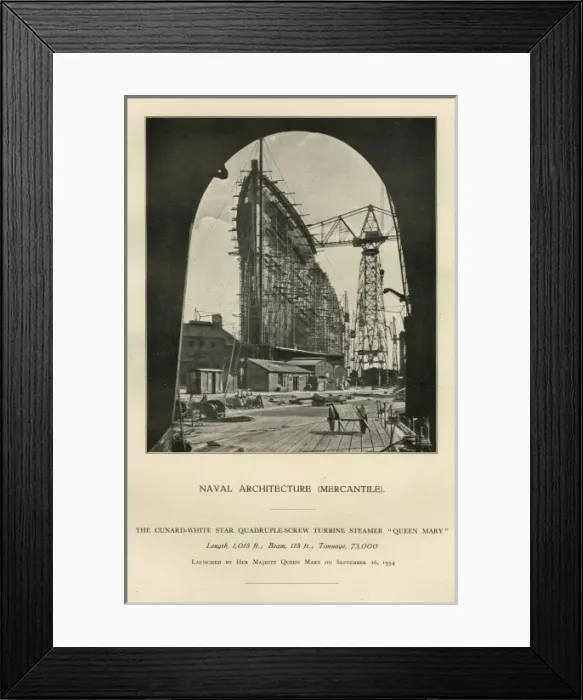 Framed Print : Cunard White Star Steamer Queen Mary Framed Print : Cunard White Star Steamer Queen Mary