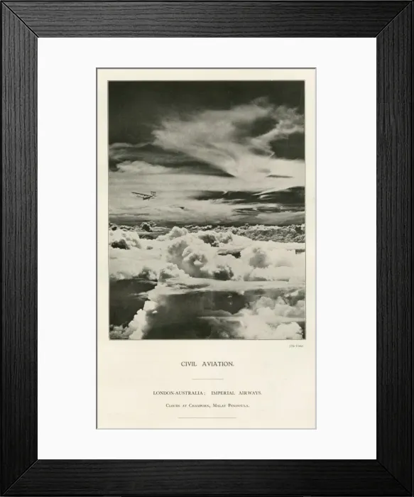 Framed Print : Civil Aviation: London to Australia, Imperial Airways Framed Print : Civil Aviation: London to Australia, Imperial Airways