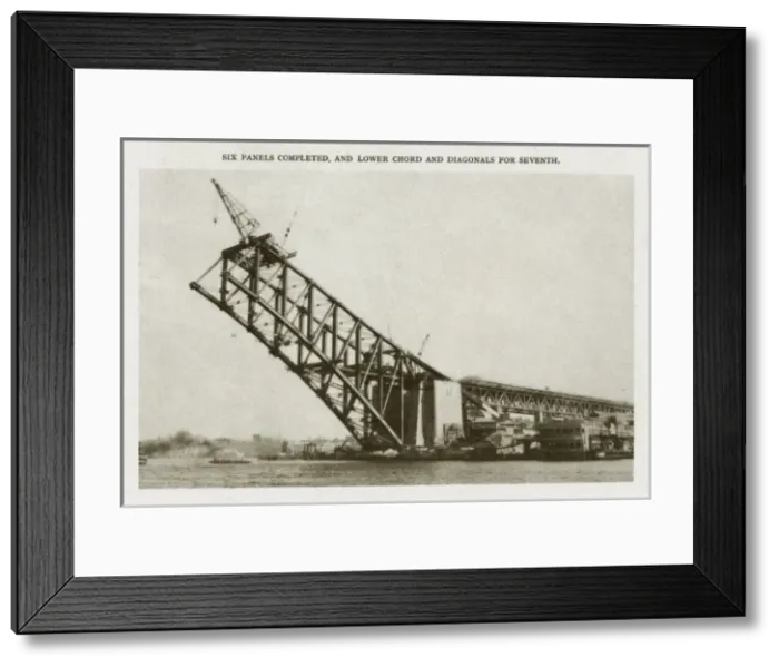 Framed Print : Sydney Harbour Bridge under construction Framed Print : Sydney Harbour Bridge under construction