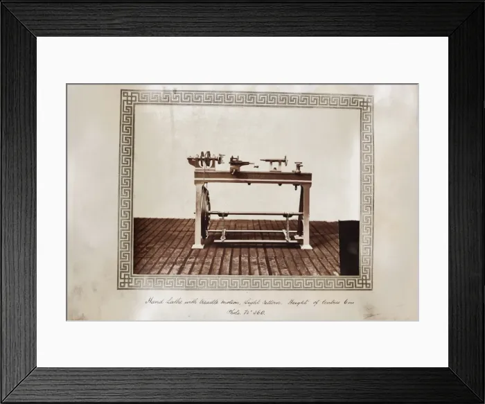 Framed Print : Hand lathe with treadle motor Framed Print : Hand lathe with treadle motor