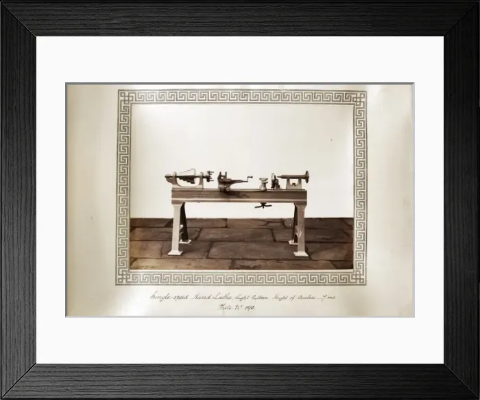 Framed Print : Single-speed hand lathe Framed Print : Single-speed hand lathe