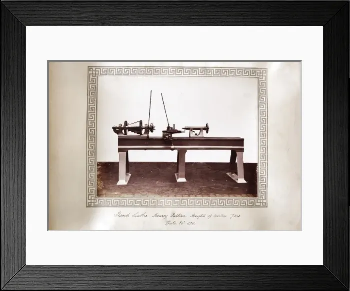 Framed Print : Hand lathe, heavy pattern Framed Print : Hand lathe, heavy pattern