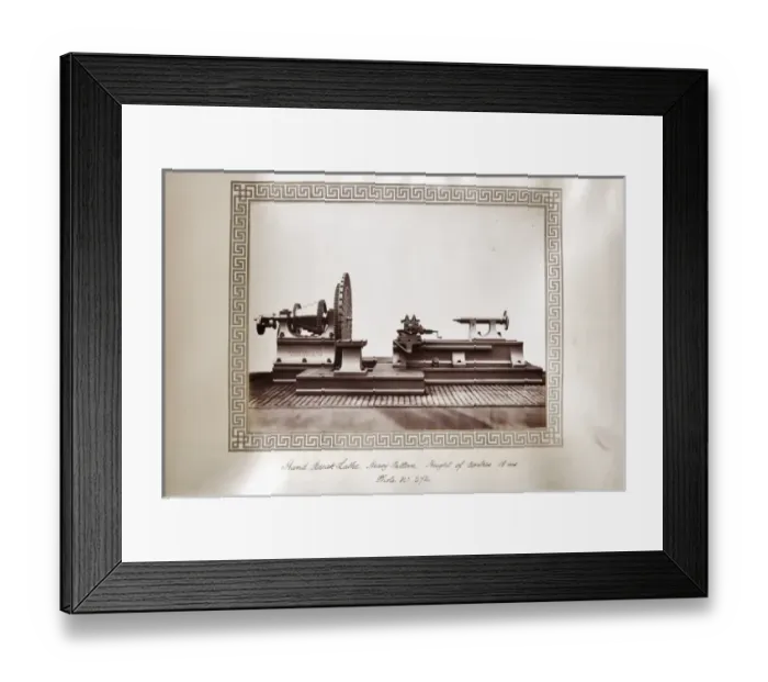 Framed Print : Hand break lathe, heavy pattern Framed Print : Hand break lathe, heavy pattern