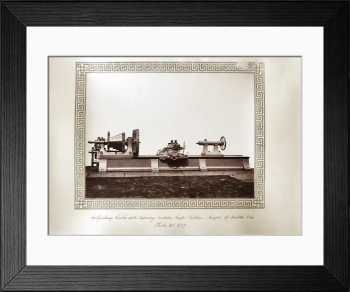 Framed Print : Self-acting lathe with tapering motion Framed Print : Self-acting lathe with tapering motion